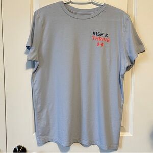 UA Rise Thrive tee grey/blue - sz Large